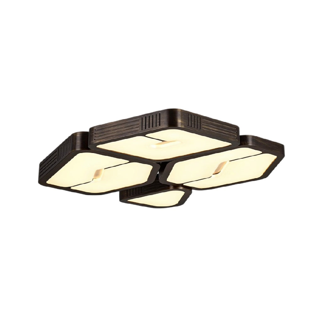 **Moderne plafondlamp met vierkante paneelontwerpen**