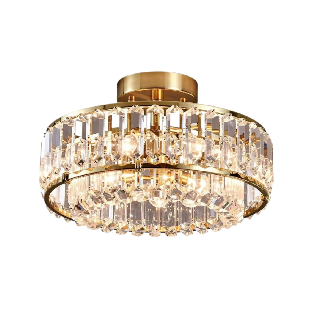 **Technische titel in het Nederlands: Moderne plafondlamp met kristallen accenten**
