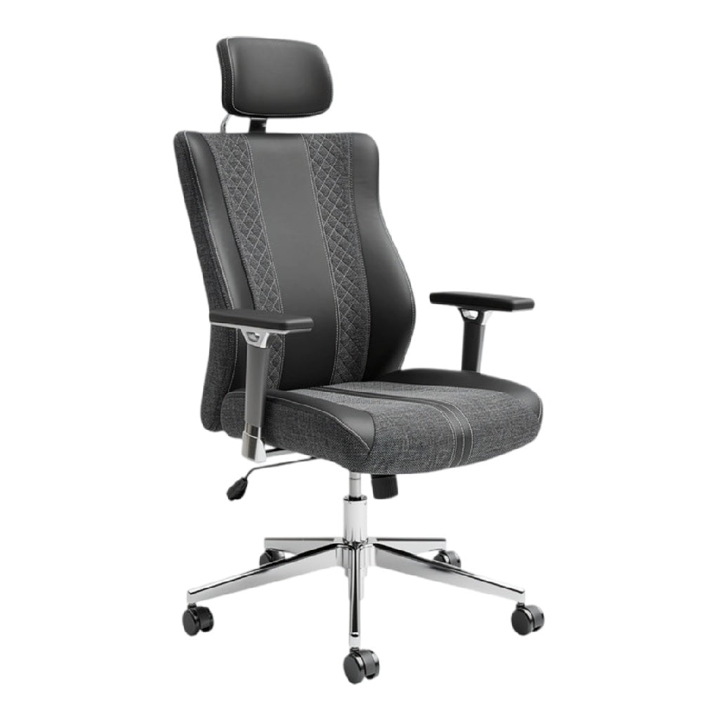 **Ergonomische Bureaustoel met Verstelbare Rugleuning en Armsteunen**